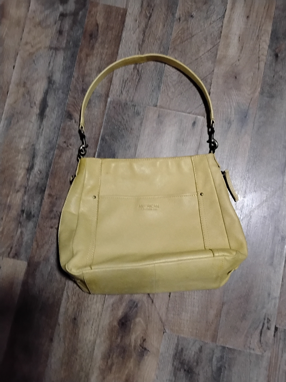 American Leatherette Yellow Shoulder Bag